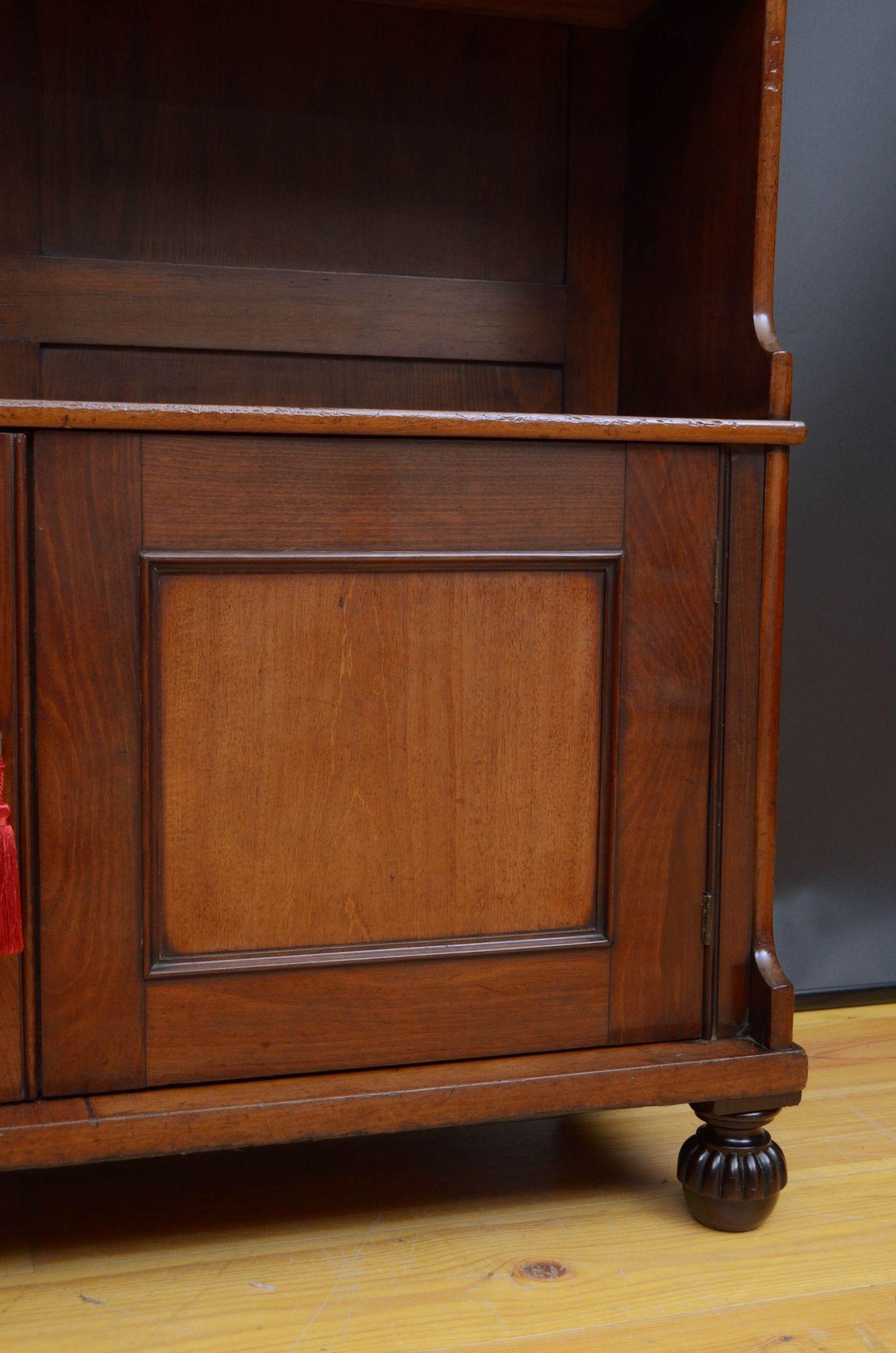 William IV Waterfall Bookcase in Mahogany c1830 For Sale 2