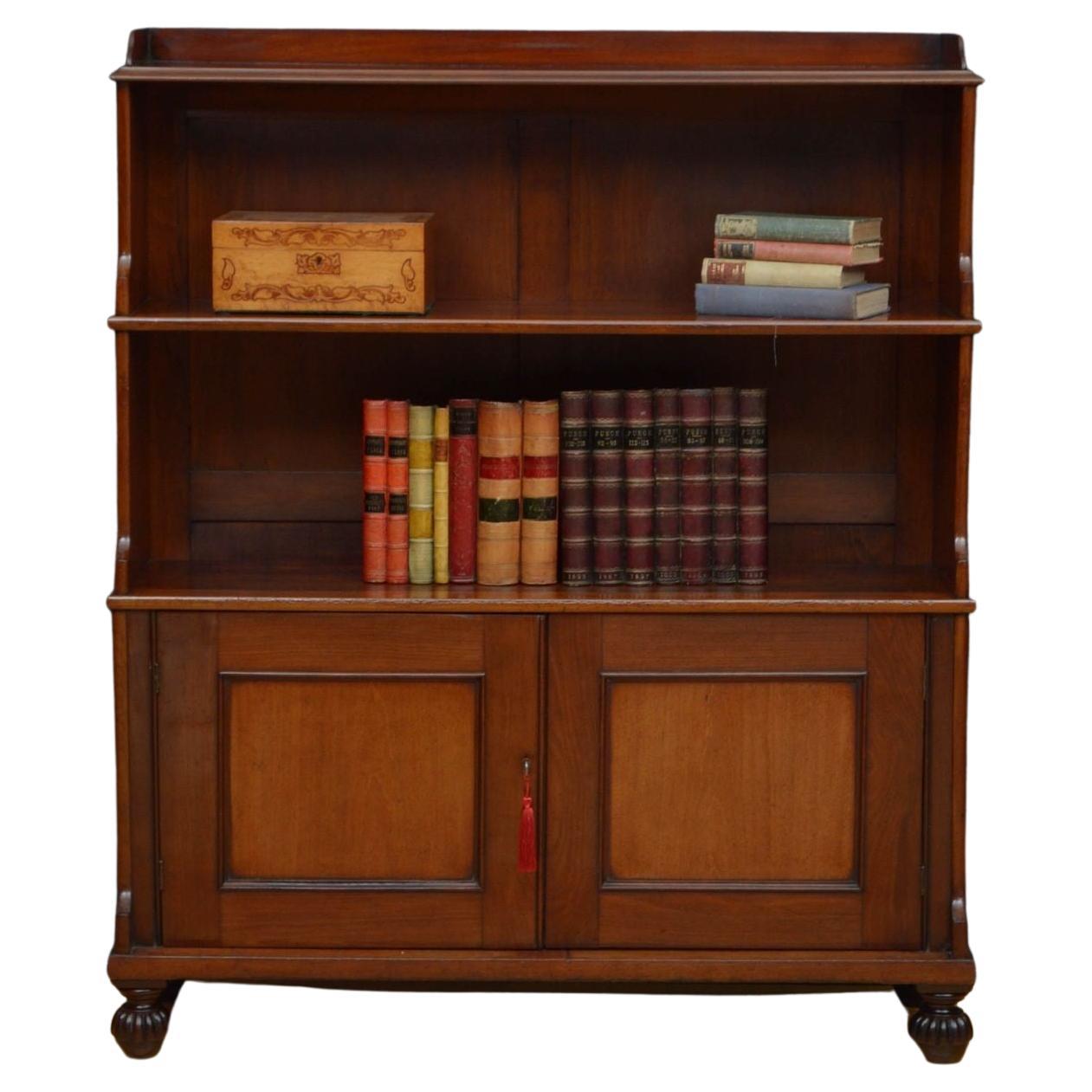 William iv Waterfall Bookcase in Mahogany