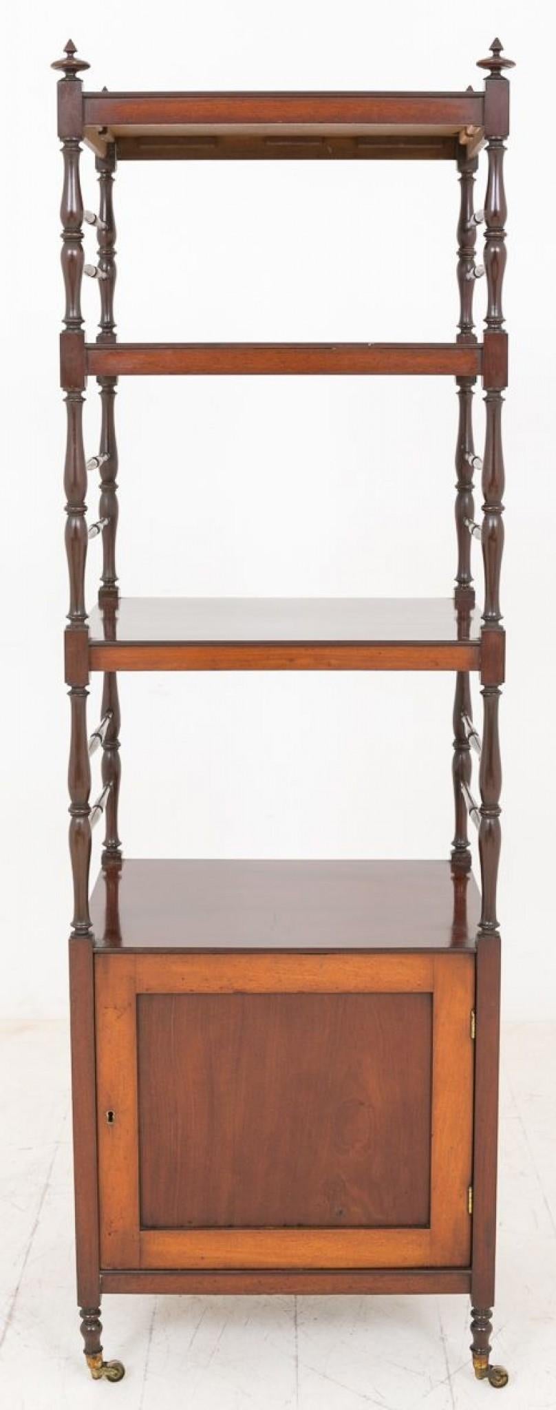 William IV Whatnot Mahogany Bookcase Shelf Unit For Sale 3