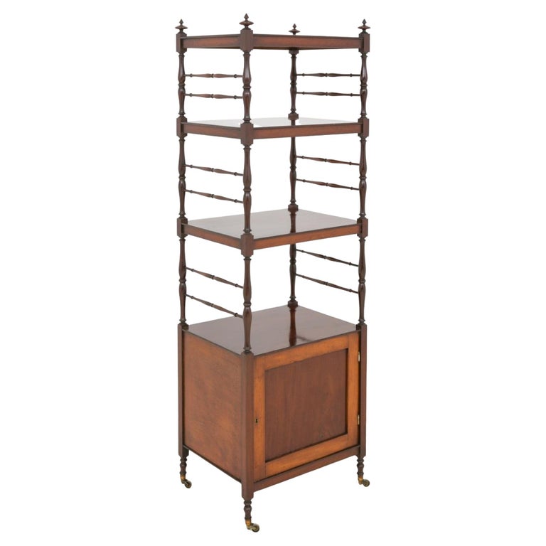 William IV Whatnot Mahogany Bookcase Shelf Unit For Sale at 1stDibs