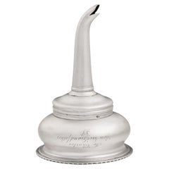 Used William IV Wine Funnel Made in Exeter by Isaac Parkin, 1833