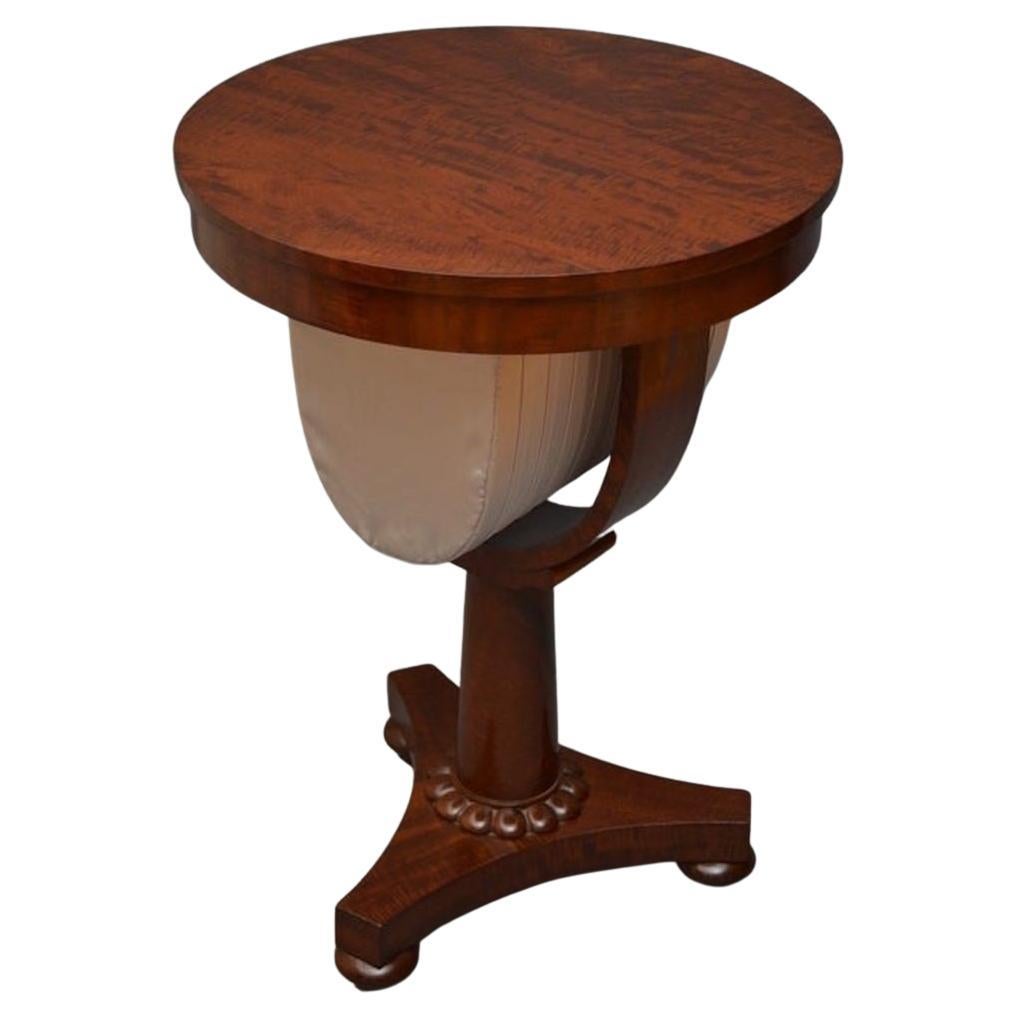 William IV Work Table in Mahogany For Sale