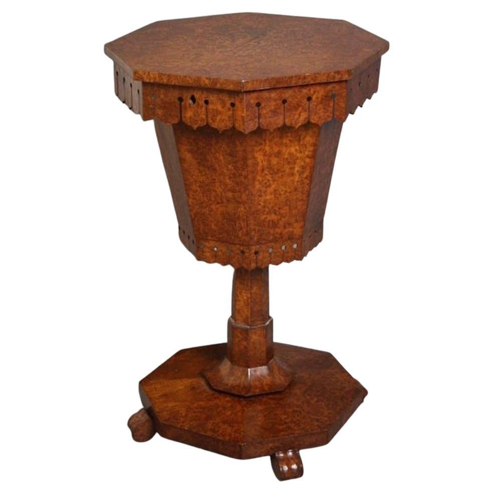 William IV Work Table, Trumpet Table For Sale