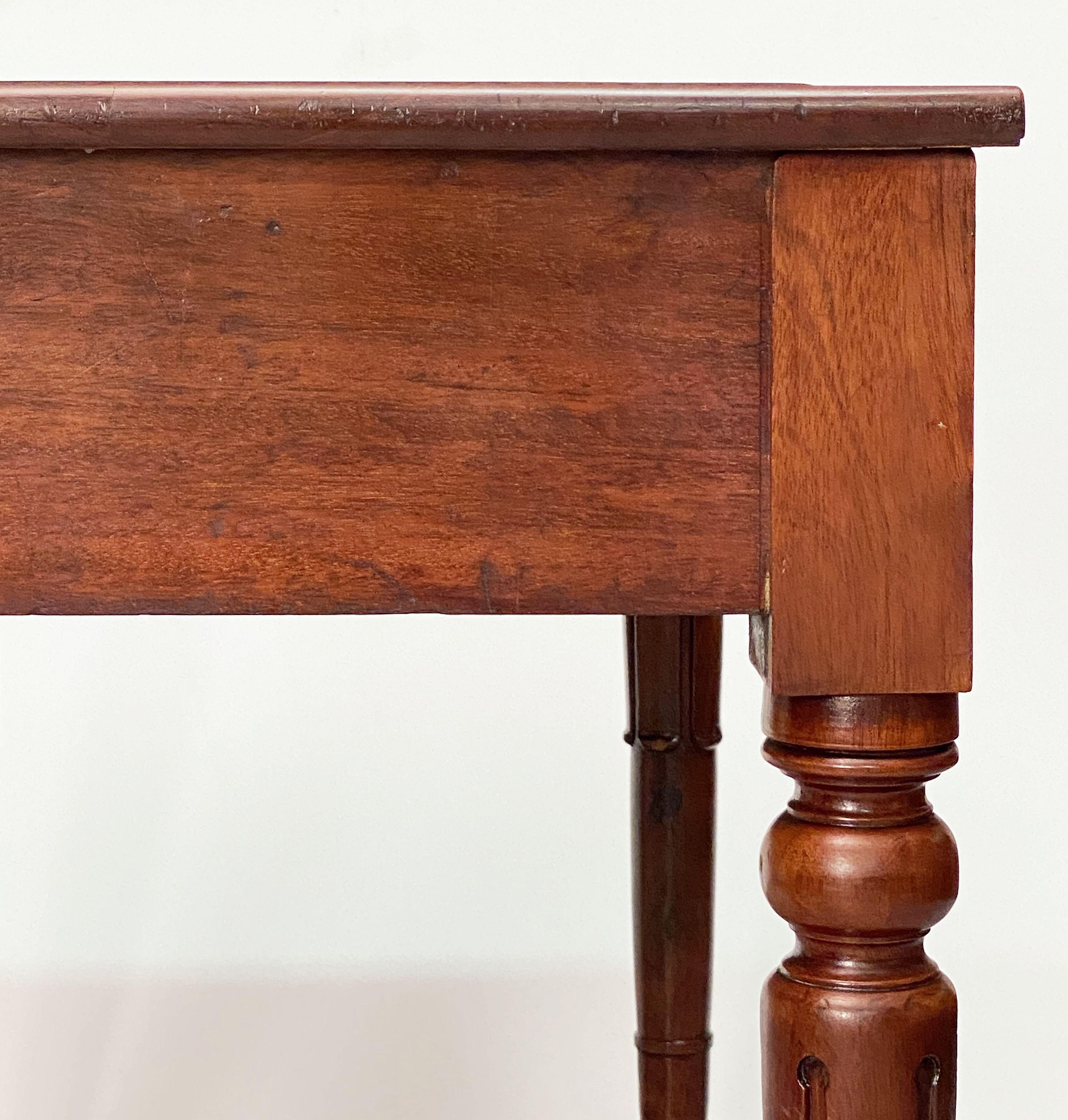 William IV Writing Desk or Table of Mahogany with Leather Top from England 9