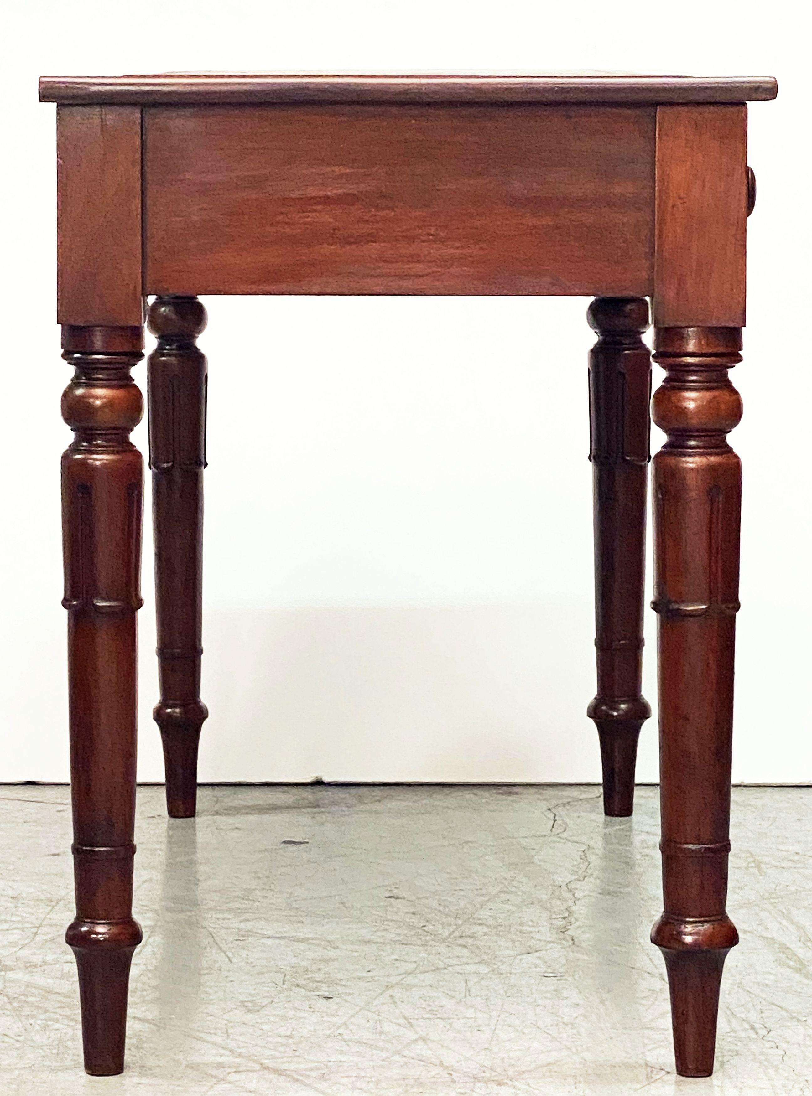 William IV Writing Desk or Table of Mahogany with Leather Top from England 10