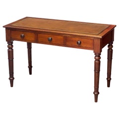 William IV Writing Desk or Table of Mahogany with Leather Top from England
