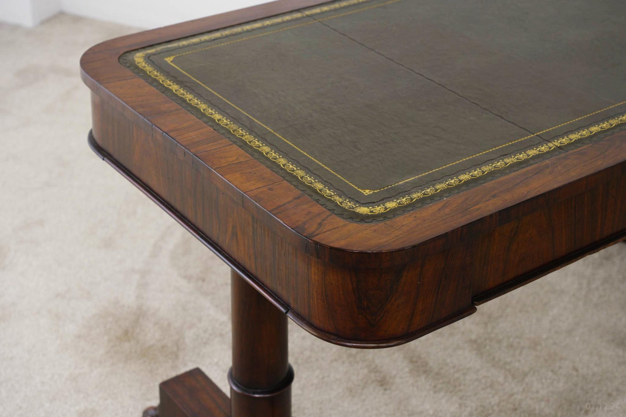 William IV Writing Table Desk Mahogany 1830 For Sale 1