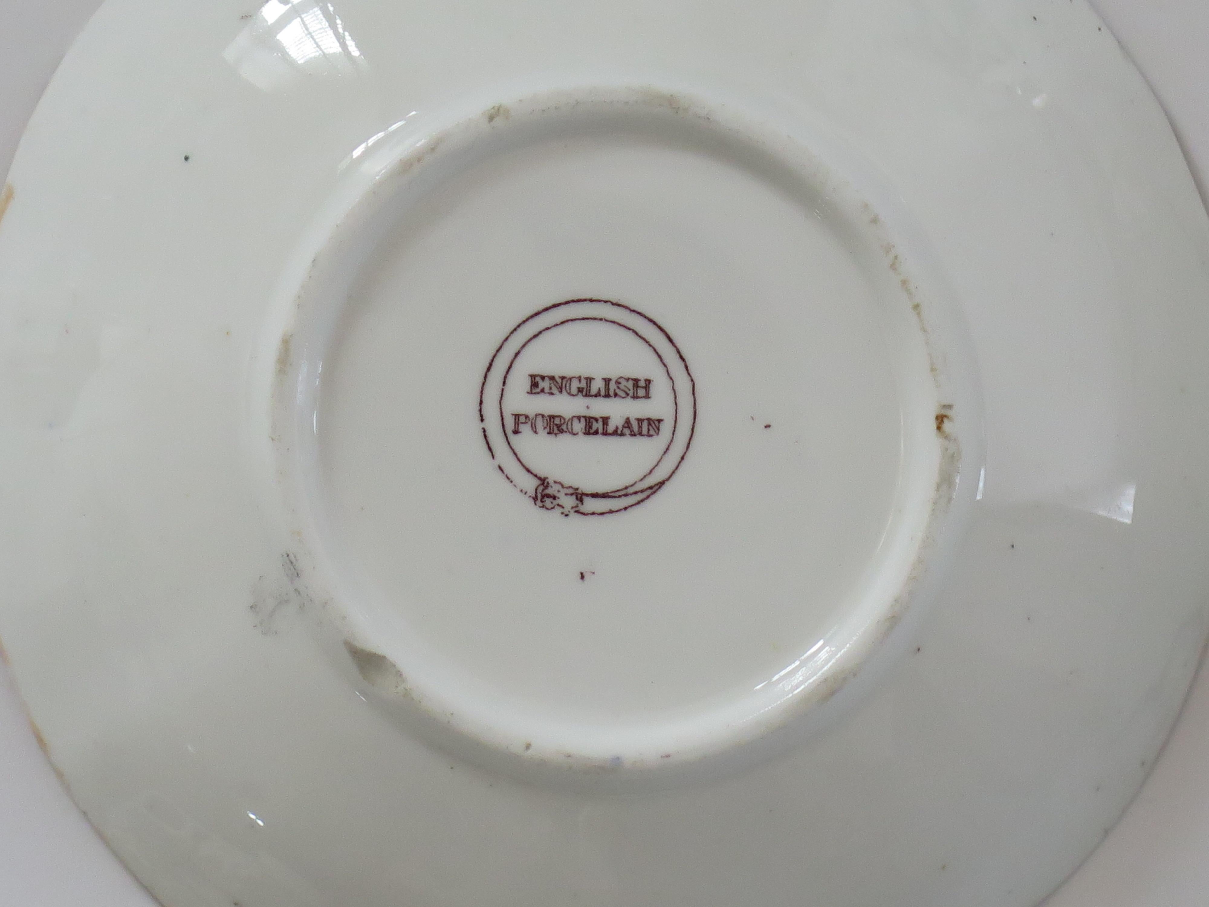 William J. PAIR-(B) of C J Mason's Cups & Saucers Porcelain Ptn 223, A 1830. en vente 8