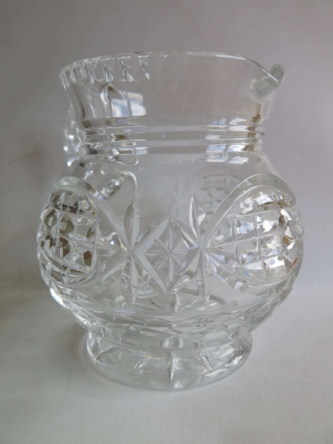 Hand-Crafted William IVth Water Jug or Pitcher Crystal Cut-Glass, Anglo-Irish circa 1835 For Sale