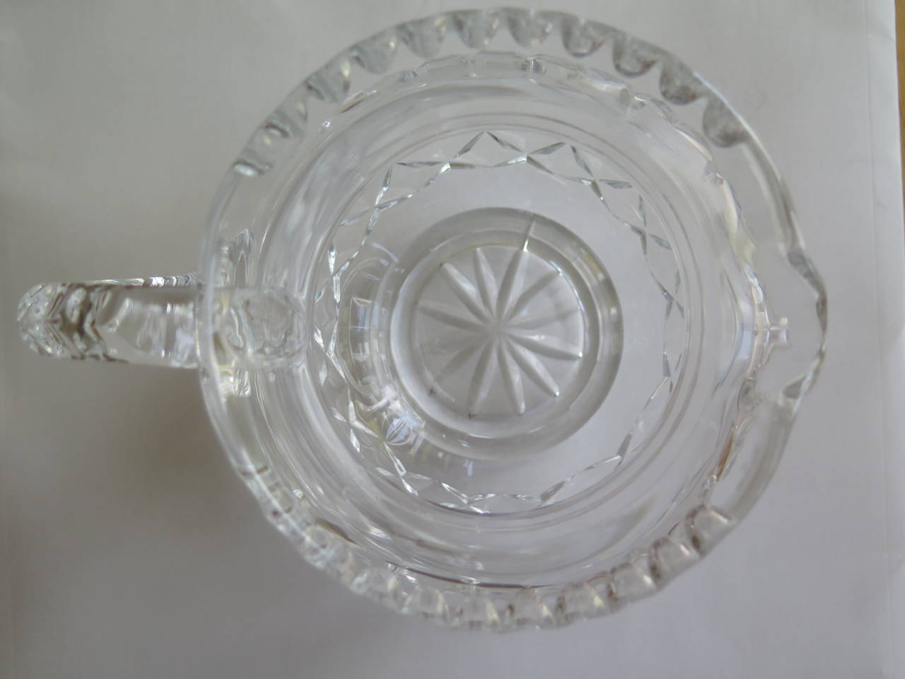 19th Century William IVth Water Jug or Pitcher Crystal Cut-Glass, Anglo-Irish circa 1835 For Sale