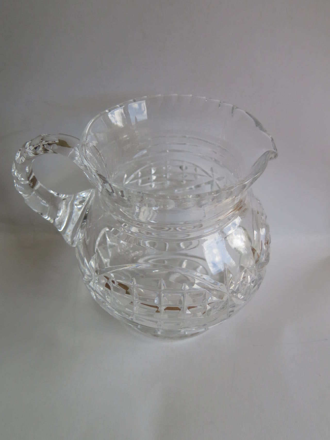 Cut Glass William IVth Water Jug or Pitcher Crystal Cut-Glass, Anglo-Irish circa 1835 For Sale