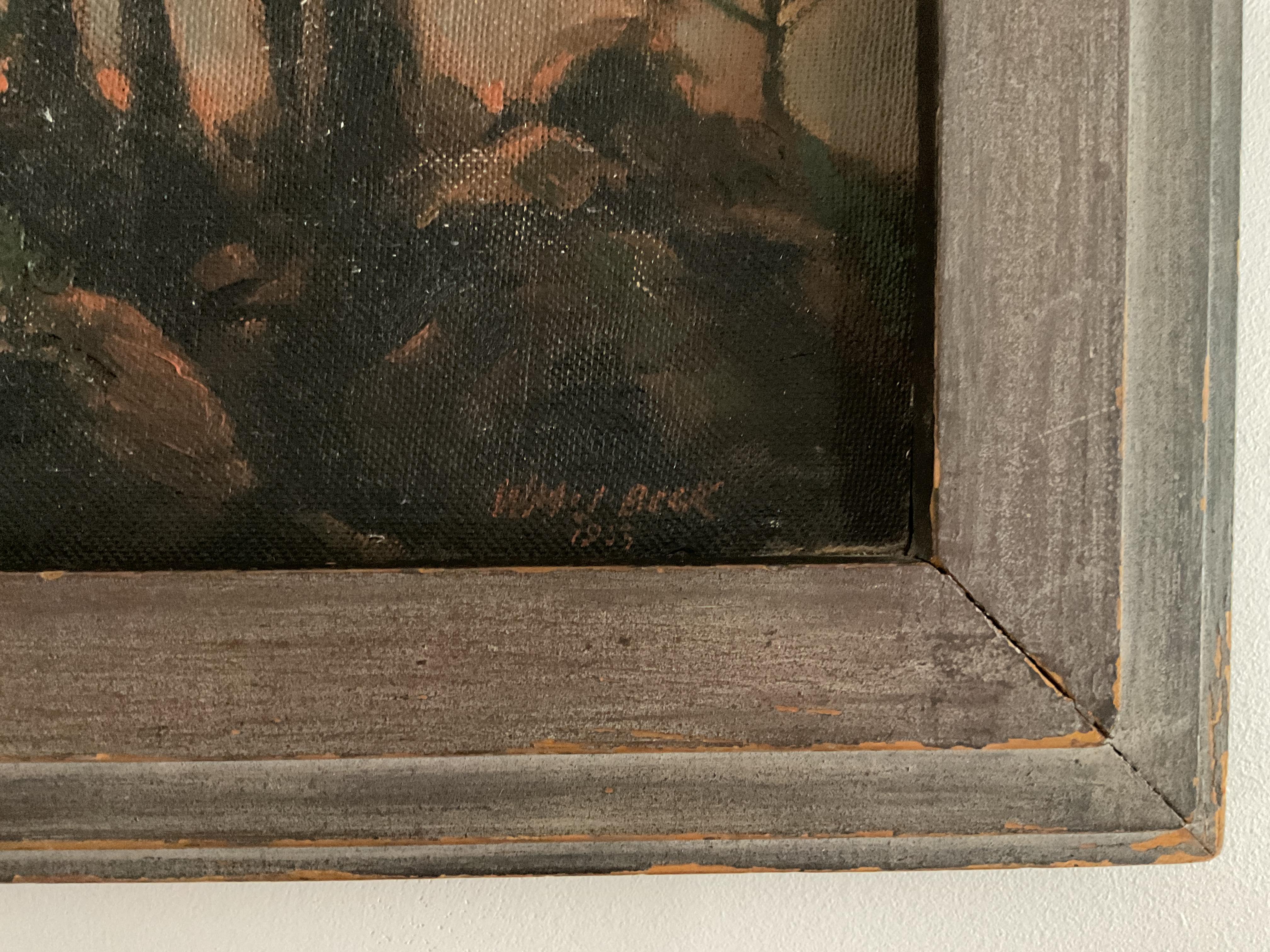 Rare Puget Sound Seattle Area Landscape Oil Painting, Arts and Crafts Period 4