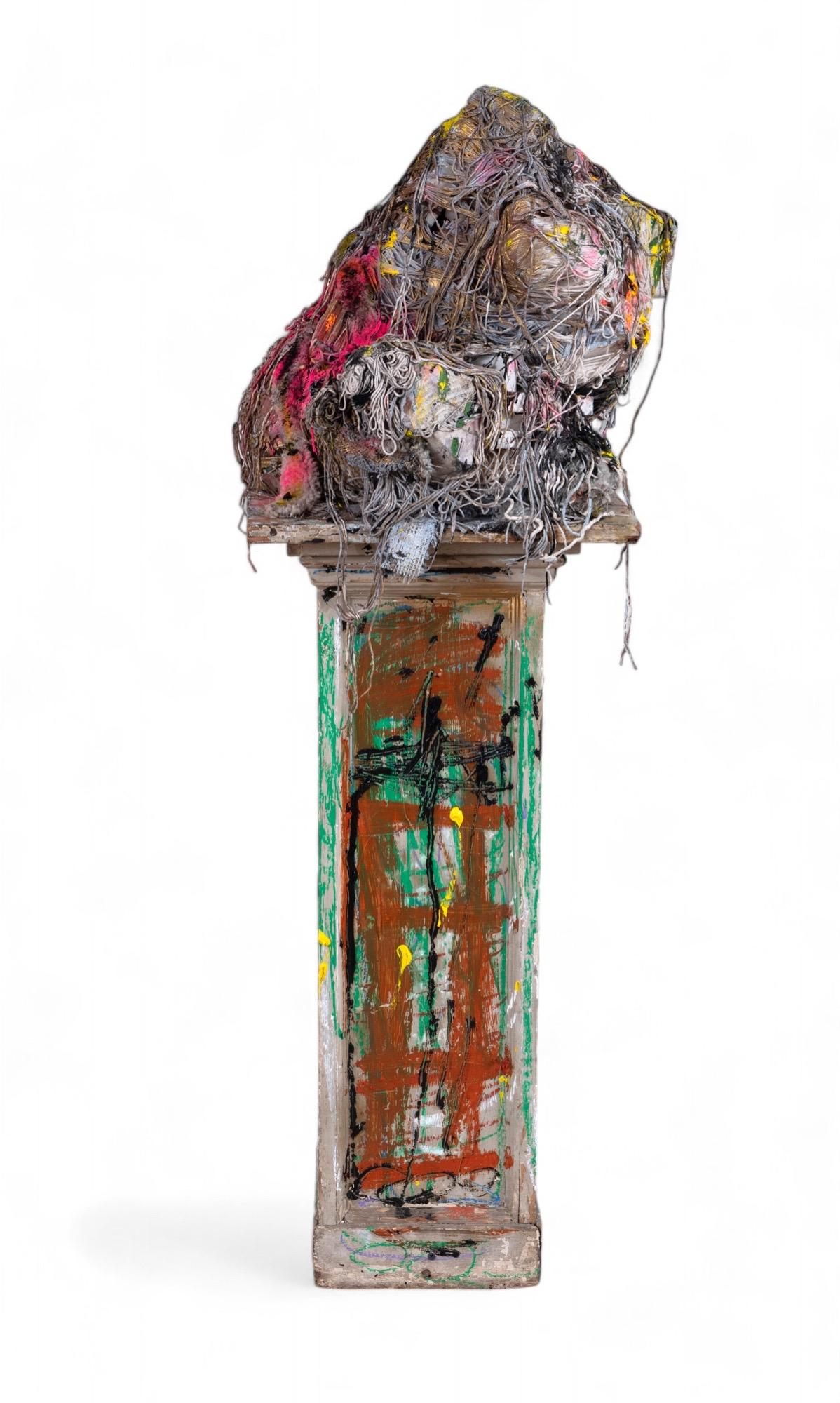 Cleanse, Fold and Manipulate - Gray Abstract Sculpture by William J. O'Brien