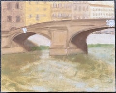 Painted from Life Plein Air of Ponte Santa Trinita of Florence Italy