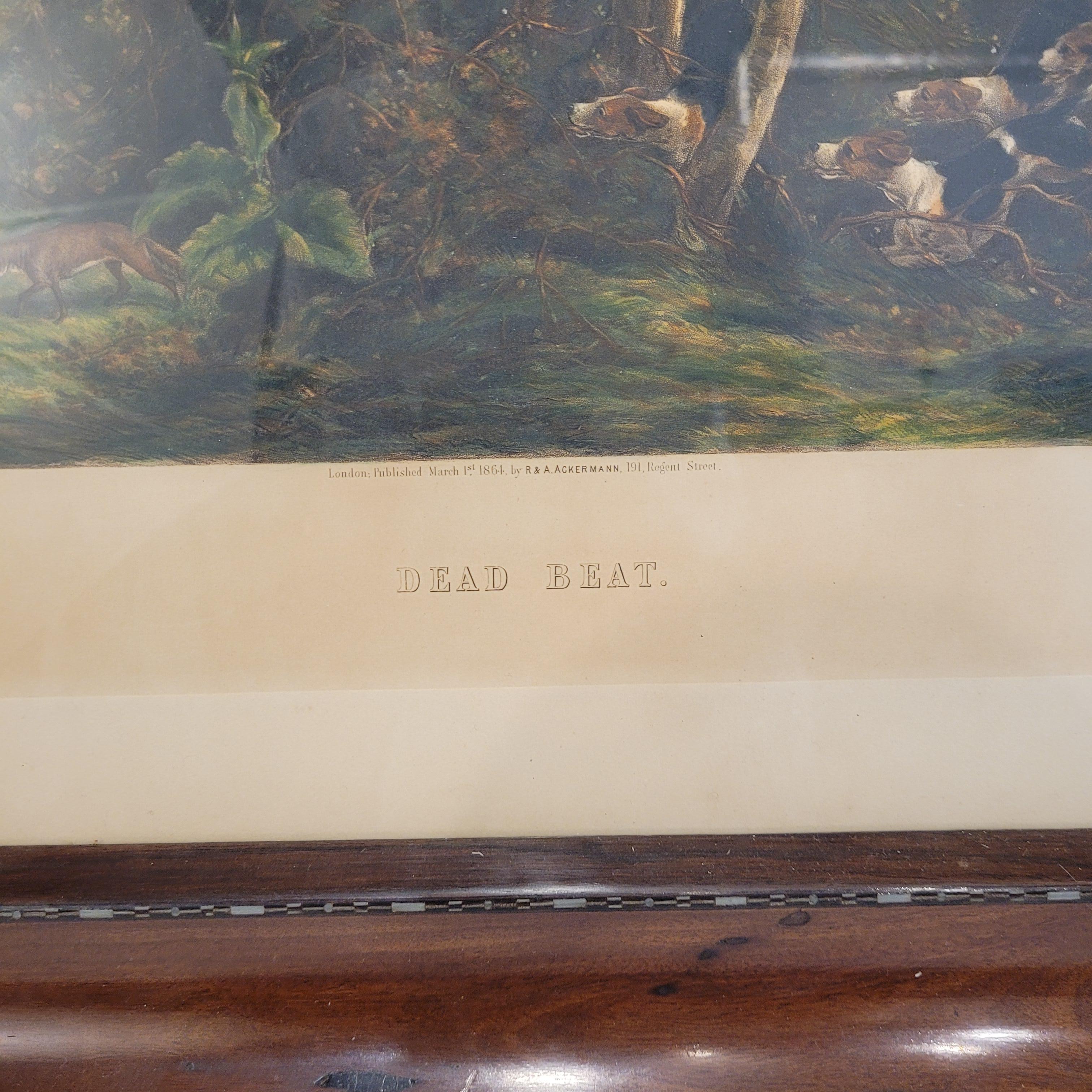 Victorian English engraving “Dead beat”, J. Harris and William J. Shayer For Sale 14