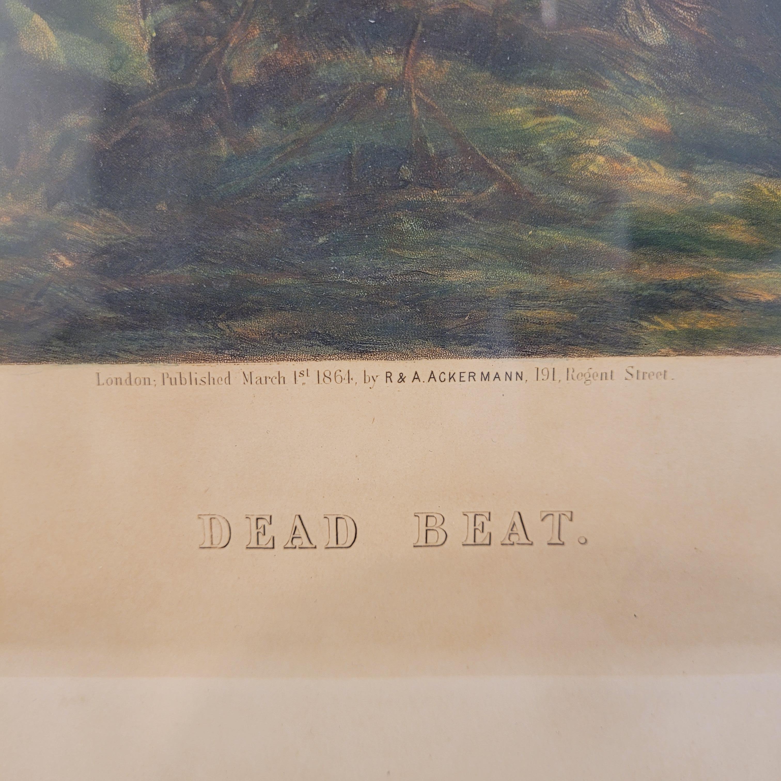 Victorian English engraving “Dead beat”, J. Harris and William J. Shayer For Sale 18