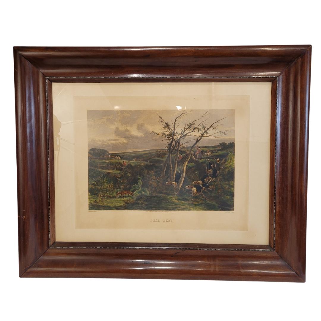 Victorian English engraving “Dead beat”, J. Harris and William J. Shayer For Sale 1