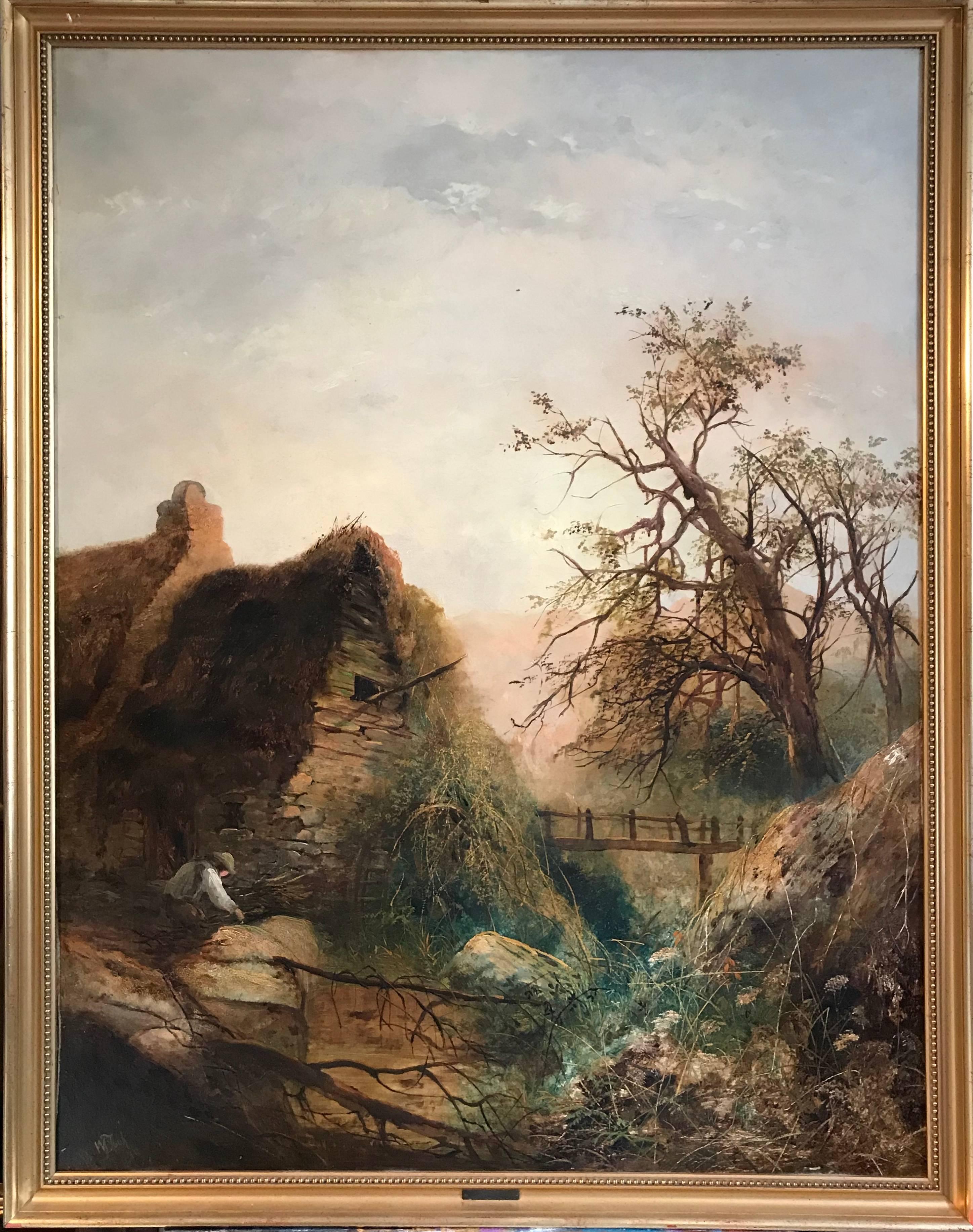 William J. Took Landscape Painting - Huge 19thC Irish Oil Painting, County Donegal