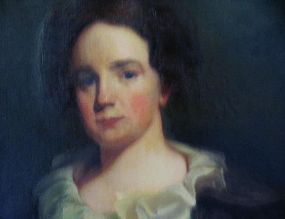 19th century Portrait of a lady, Priscilla Osborn, William Jacob Baer For Sale 2