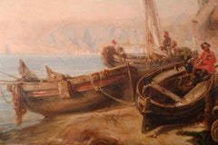 "Neapolitan Coast", 19th Century Oil on Canvas by Artist William James Müller
