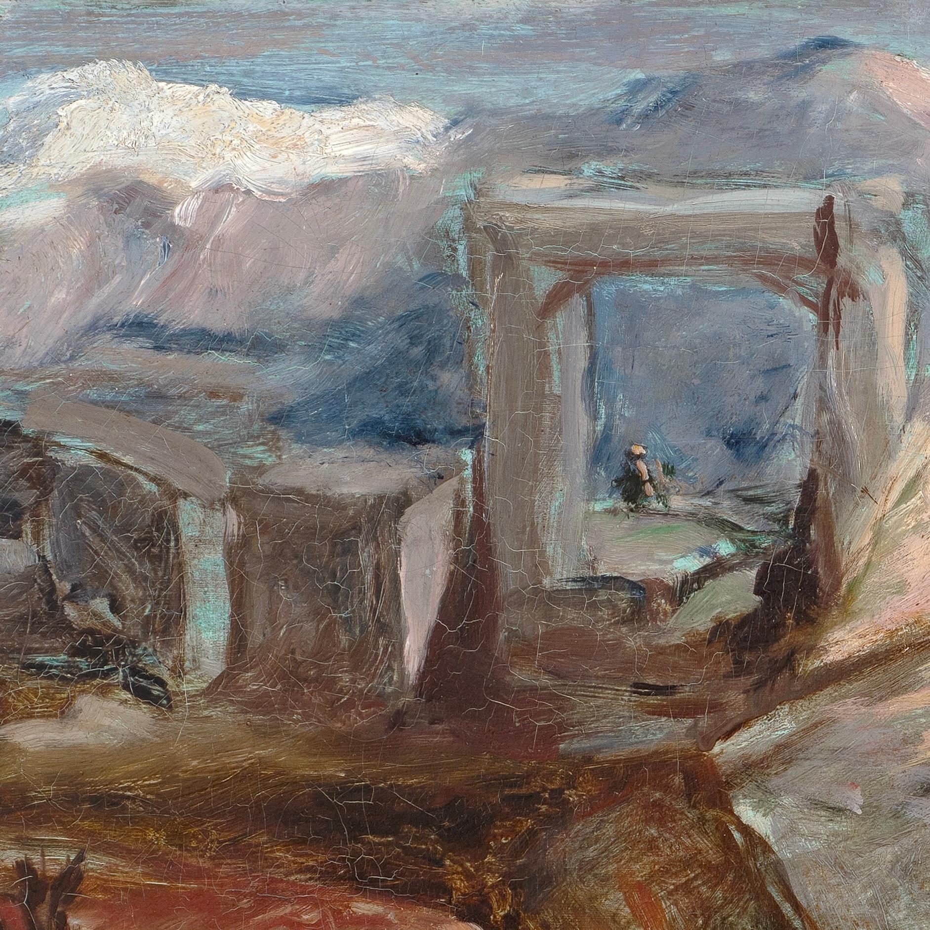 Tribesmen beside ruins at Pinara, Lycia, c. 1844 For Sale 1