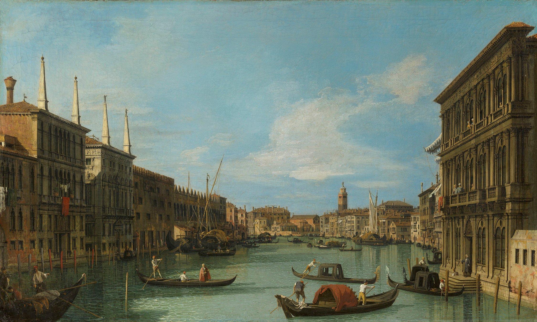 Vue du Grand Canal, une peinture de William James, d'après Canaletto en vente 9