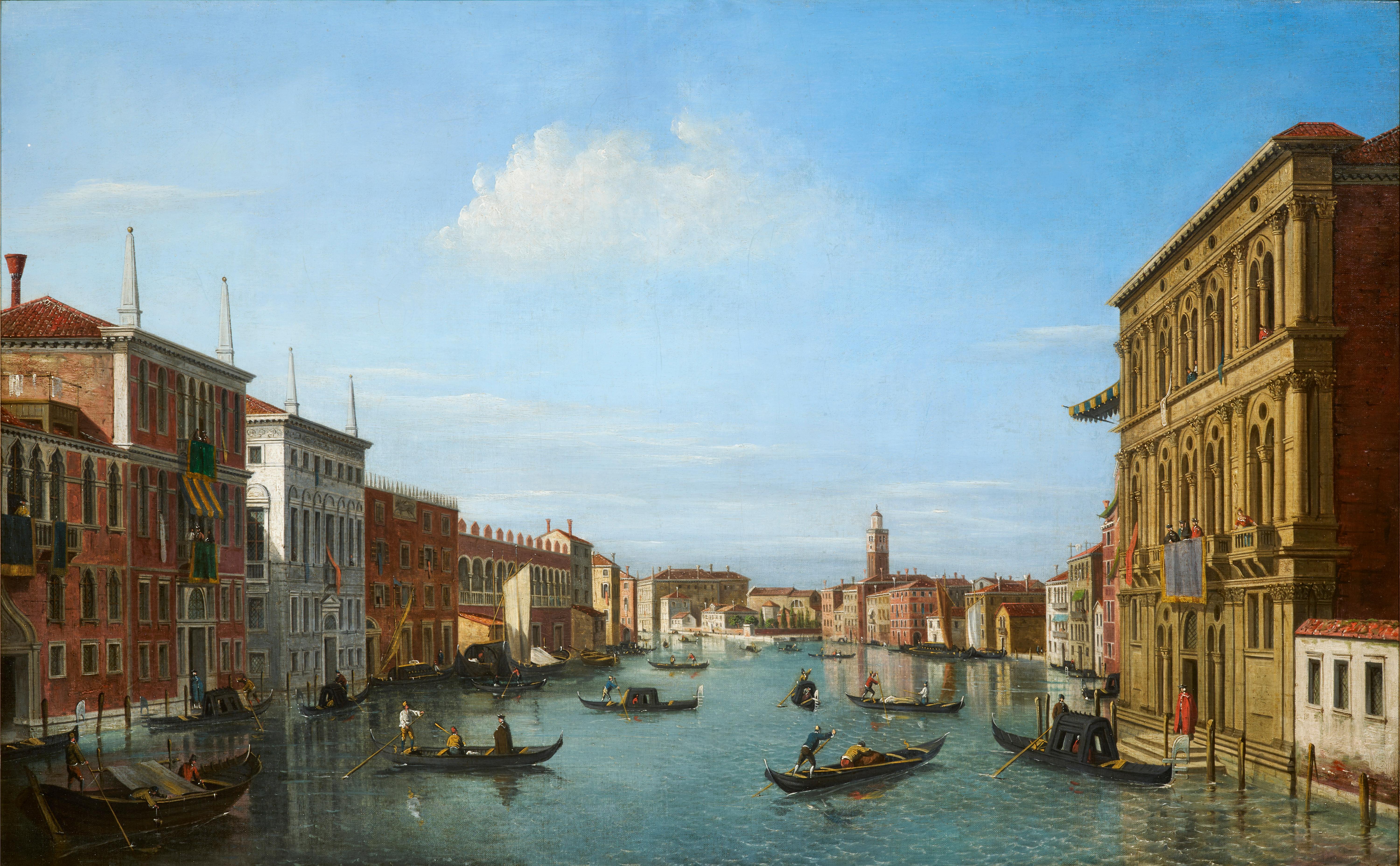 Vue du Grand Canal, une peinture de William James, d'après Canaletto en vente 1