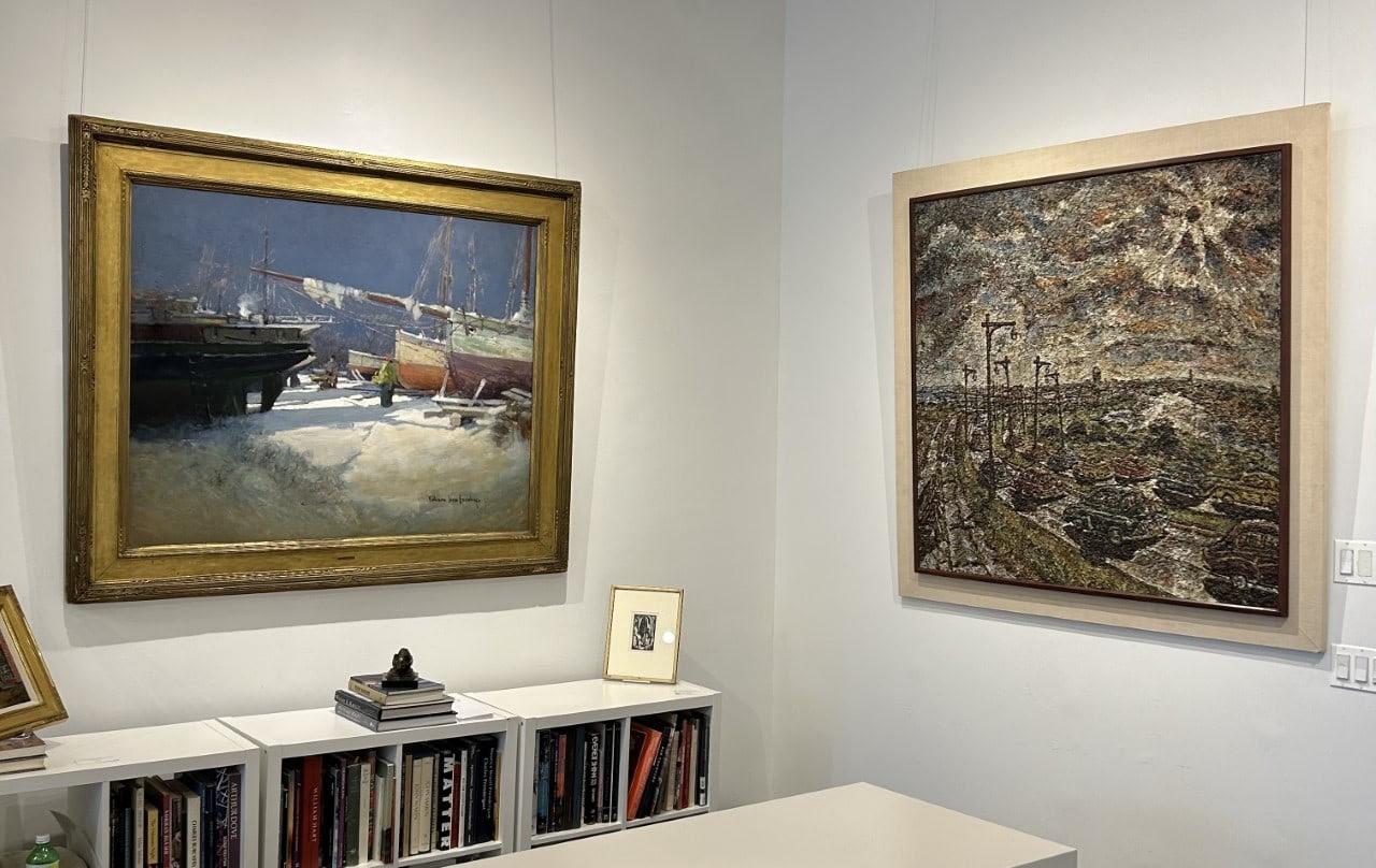 William Williams Beauley
Great Kills, 1917 circa
Firmato in basso a destra
Olio su pannello
40 x 50 pollici
Custodito nella sua cornice originale dorata Newcomb-Macklin

Provenienza:
L'artista
Henry Reinhardt e figlio
R.H. Gallerie Love,