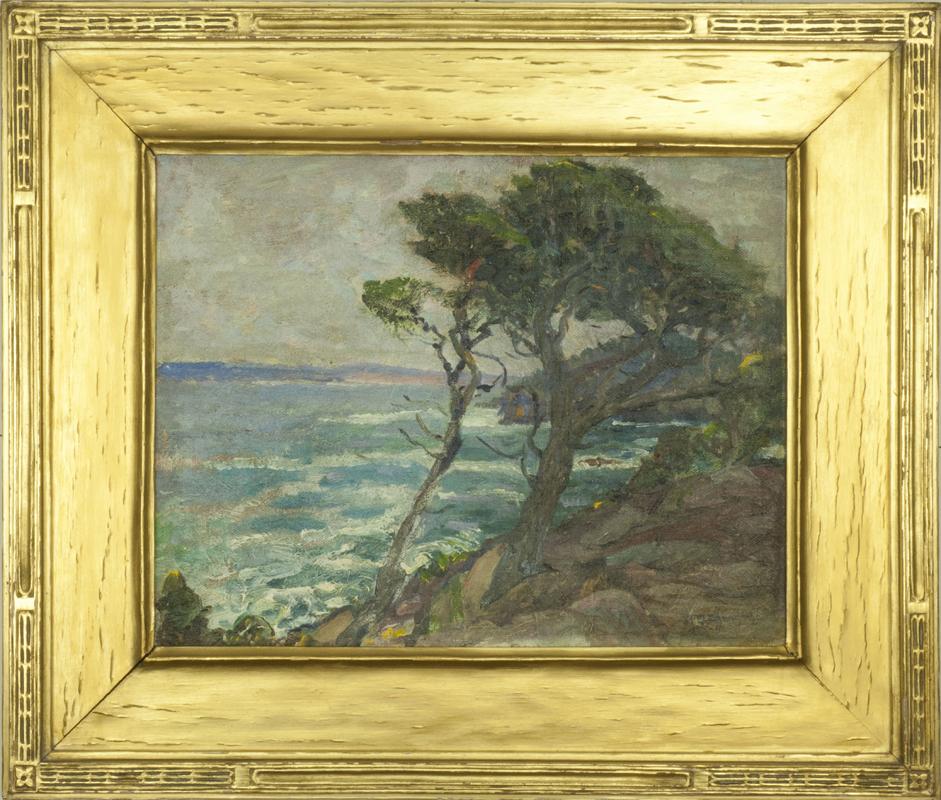Point Lobos, California - American Impressionist Painting by William John Edmondson