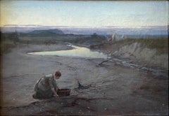 «En las arenas del estrecho de Long Island», William John Hennessy, Nueva York, artista irlandés