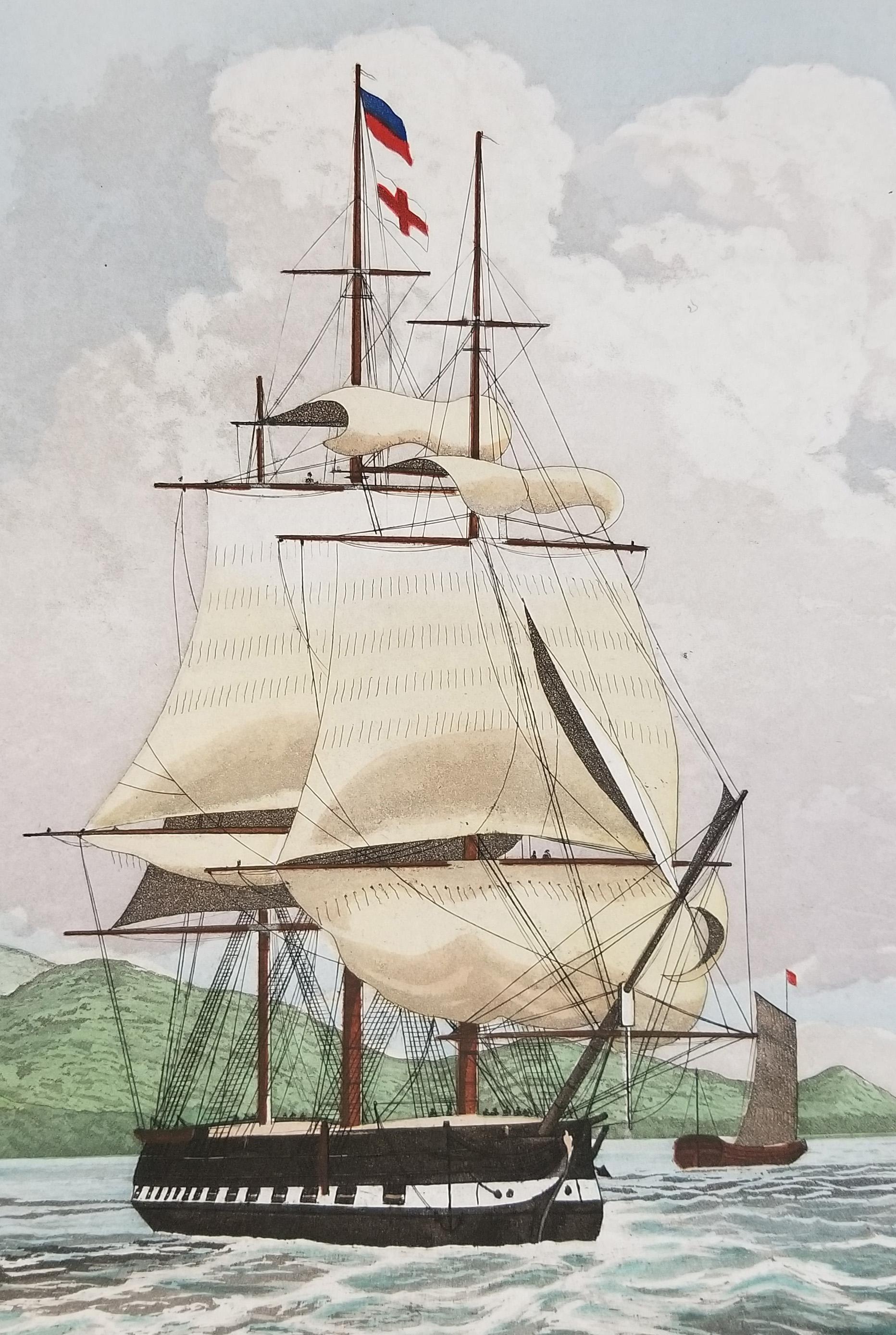 East India Company's Ship Lord Lowther - Print by William John Huggins