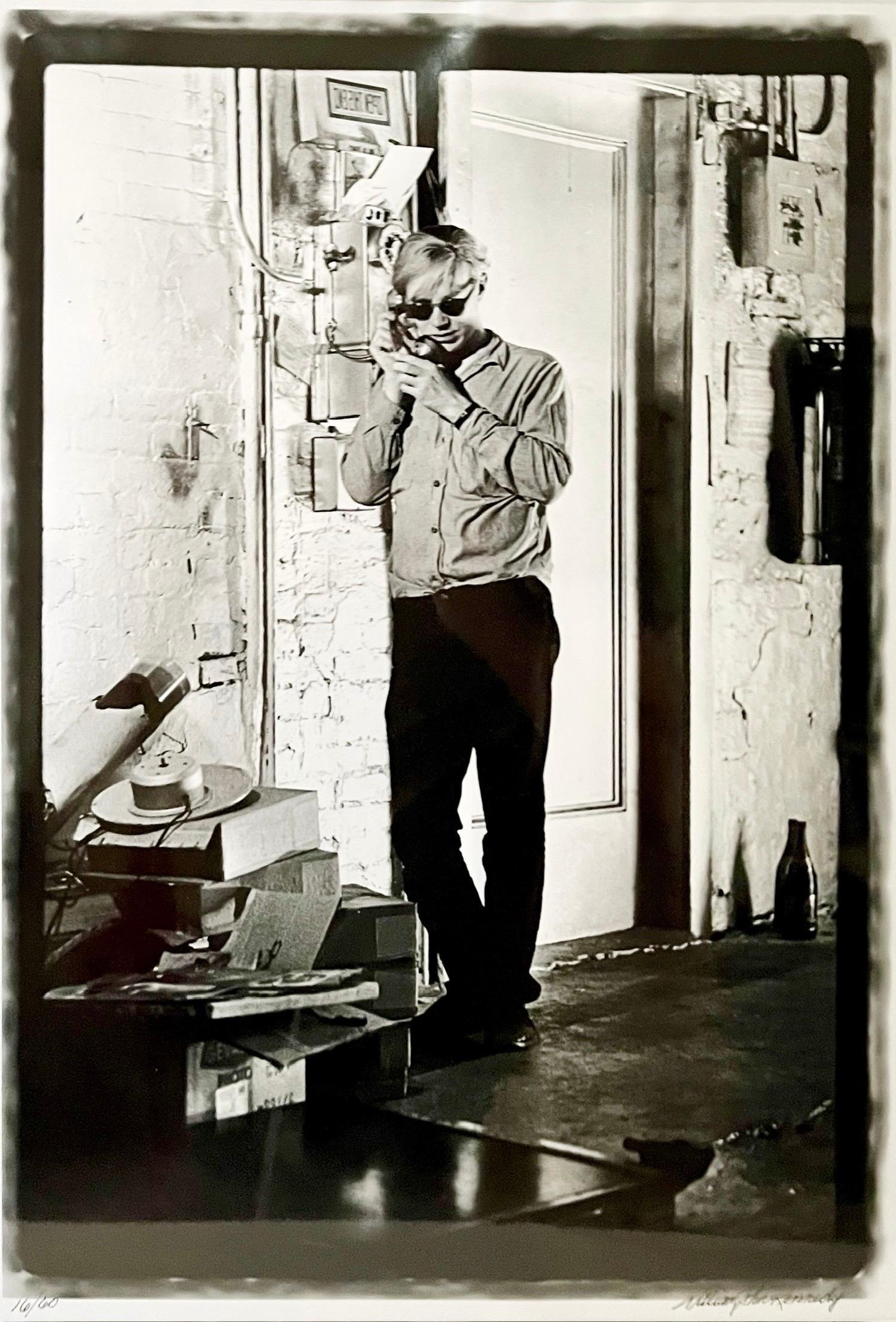 1964 Black & White Photograph Andy Warhol Factory Telephone William John Kennedy 1