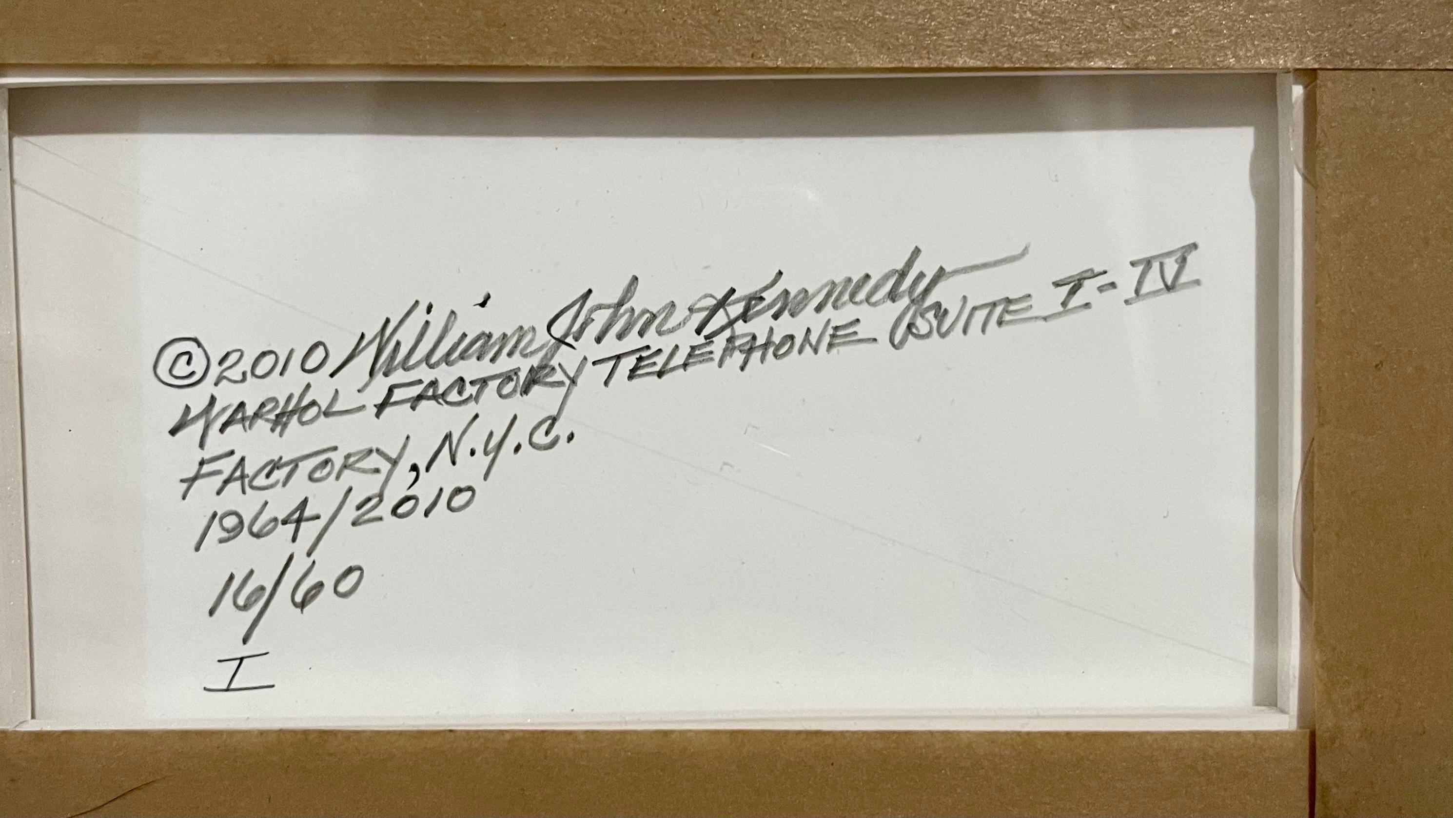 1964 Black & White Photograph Andy Warhol Factory Telephone William John Kennedy 5