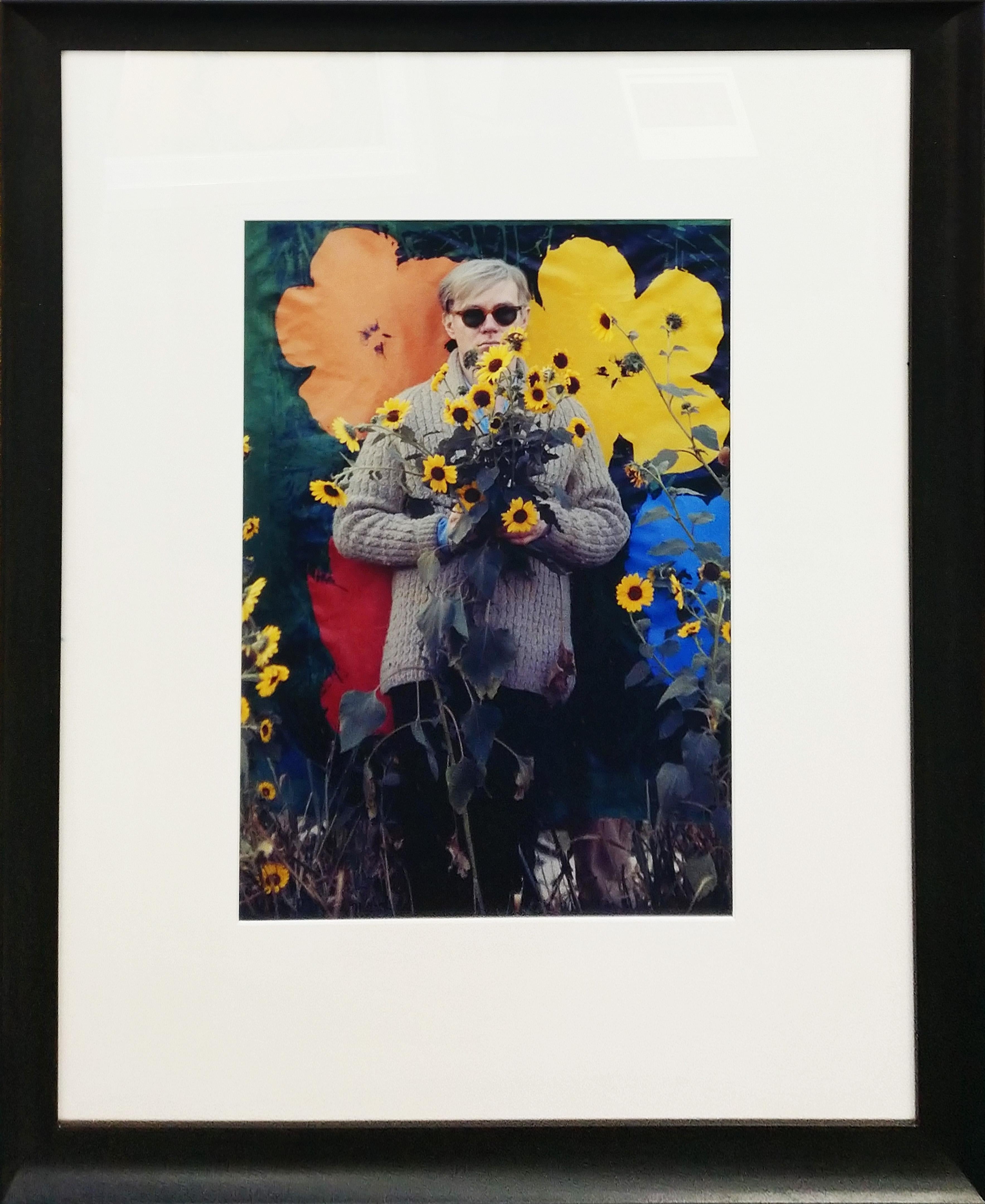 William John Kennedy Color Photograph - ANDY WARHOL, FIELD OF FLOWERS, 1964, QUEENS, NEW YORK