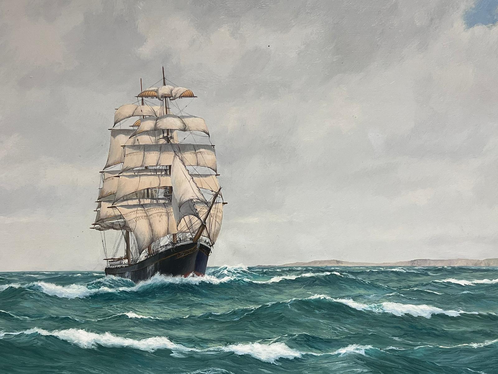 The Sailing Ship
by William John Popham (British, 20th century)
signed oil on canvas, framed
framed: 29.5 x 42 inches
canvas: 24 x 36 inches
provenance: private collection, Scotland
condition: very good and sound condition

The artist has paintings