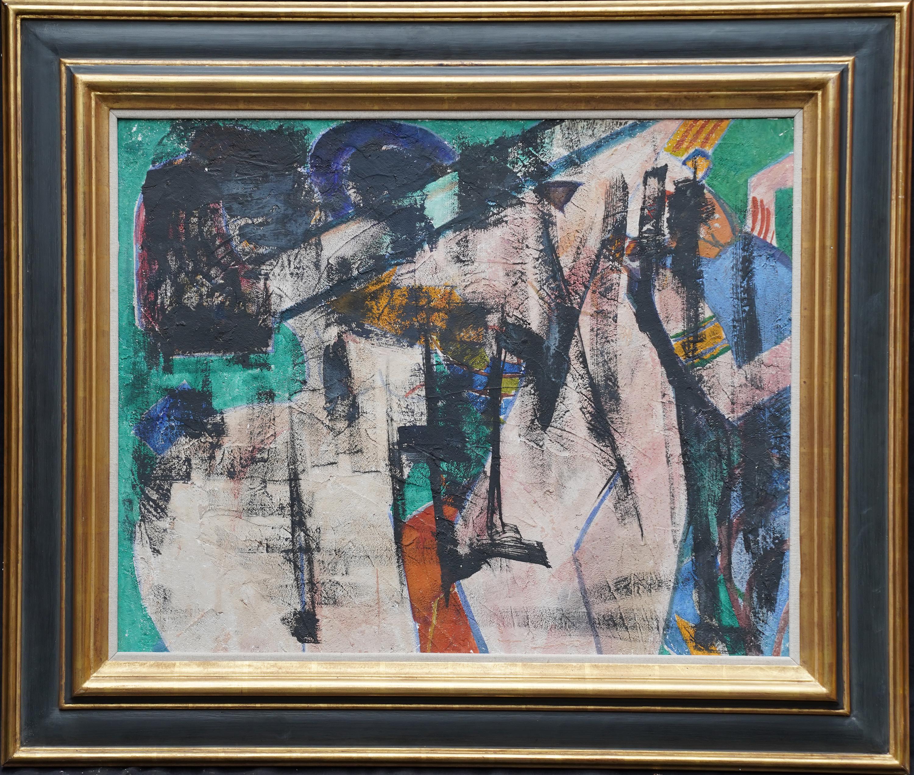 William Johnstone Abstract Painting - Early Abstract 1926 - Scottish Abstract art modernist oil painting