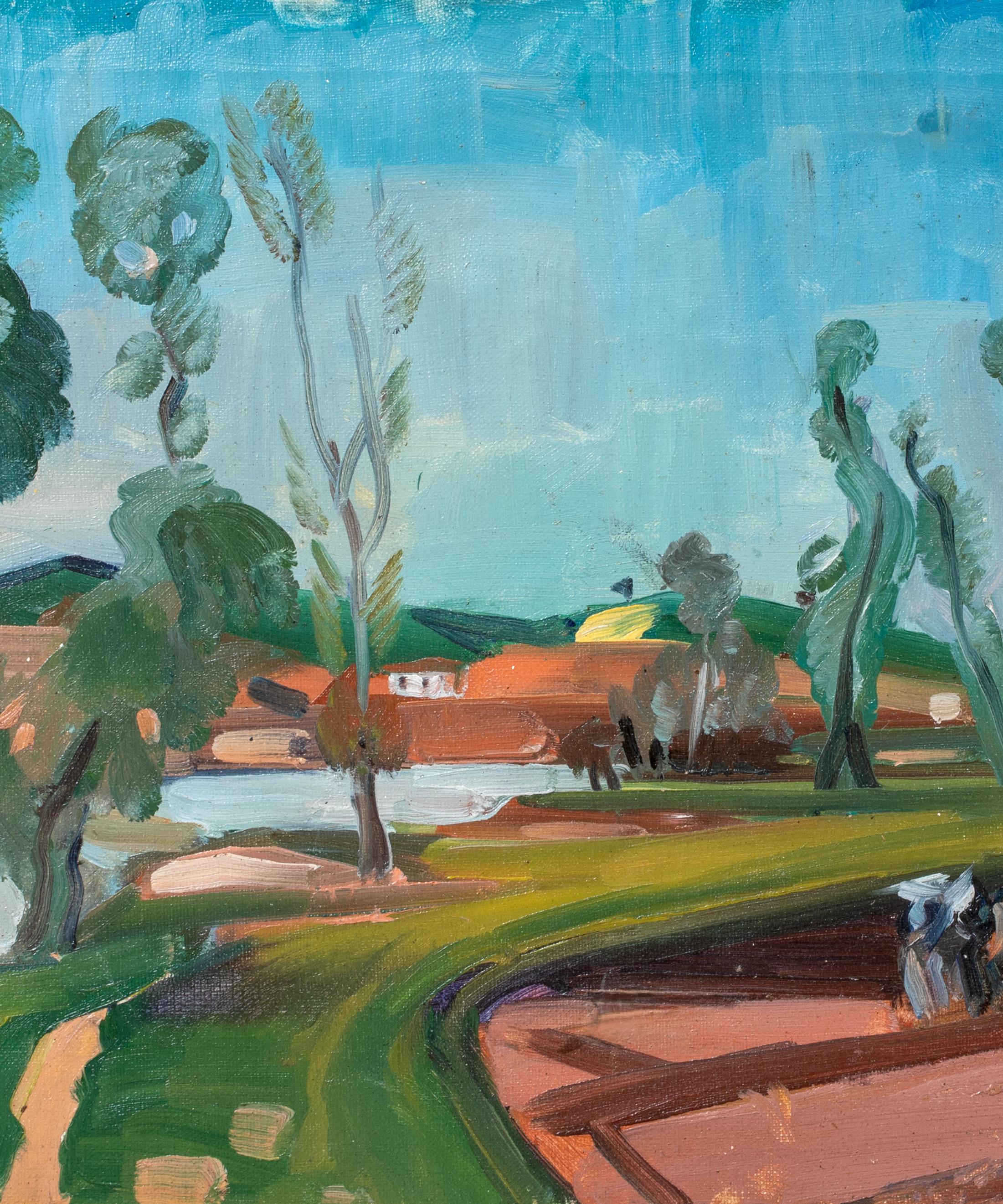 Vista en Toledo Circa 1930  WILLIAM JOHNSTONE OBE (1897-1981) en venta 2