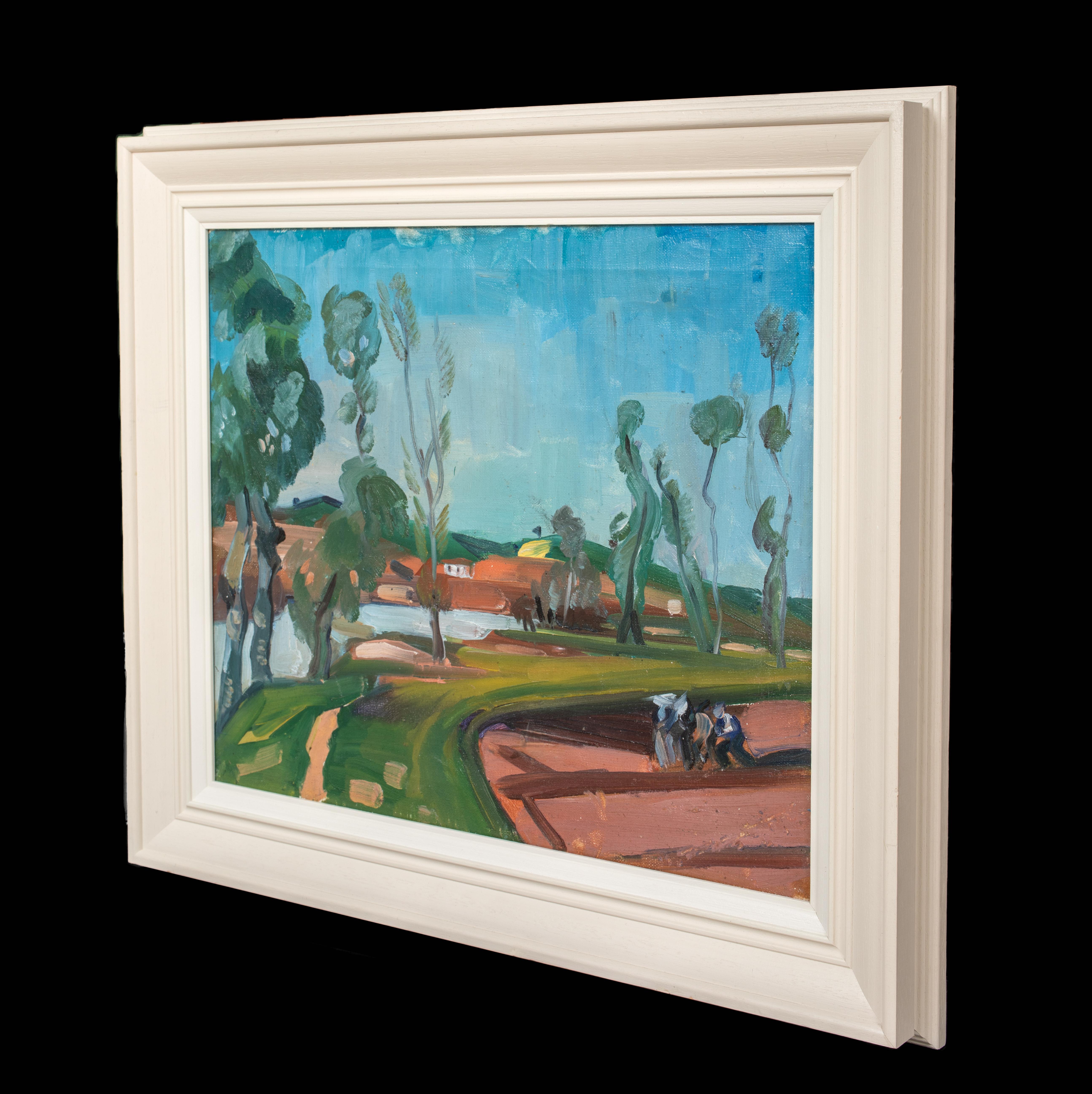 Vista en Toledo Circa 1930  WILLIAM JOHNSTONE OBE (1897-1981) en venta 3