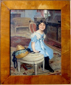 Portrait of a young girl in an interior