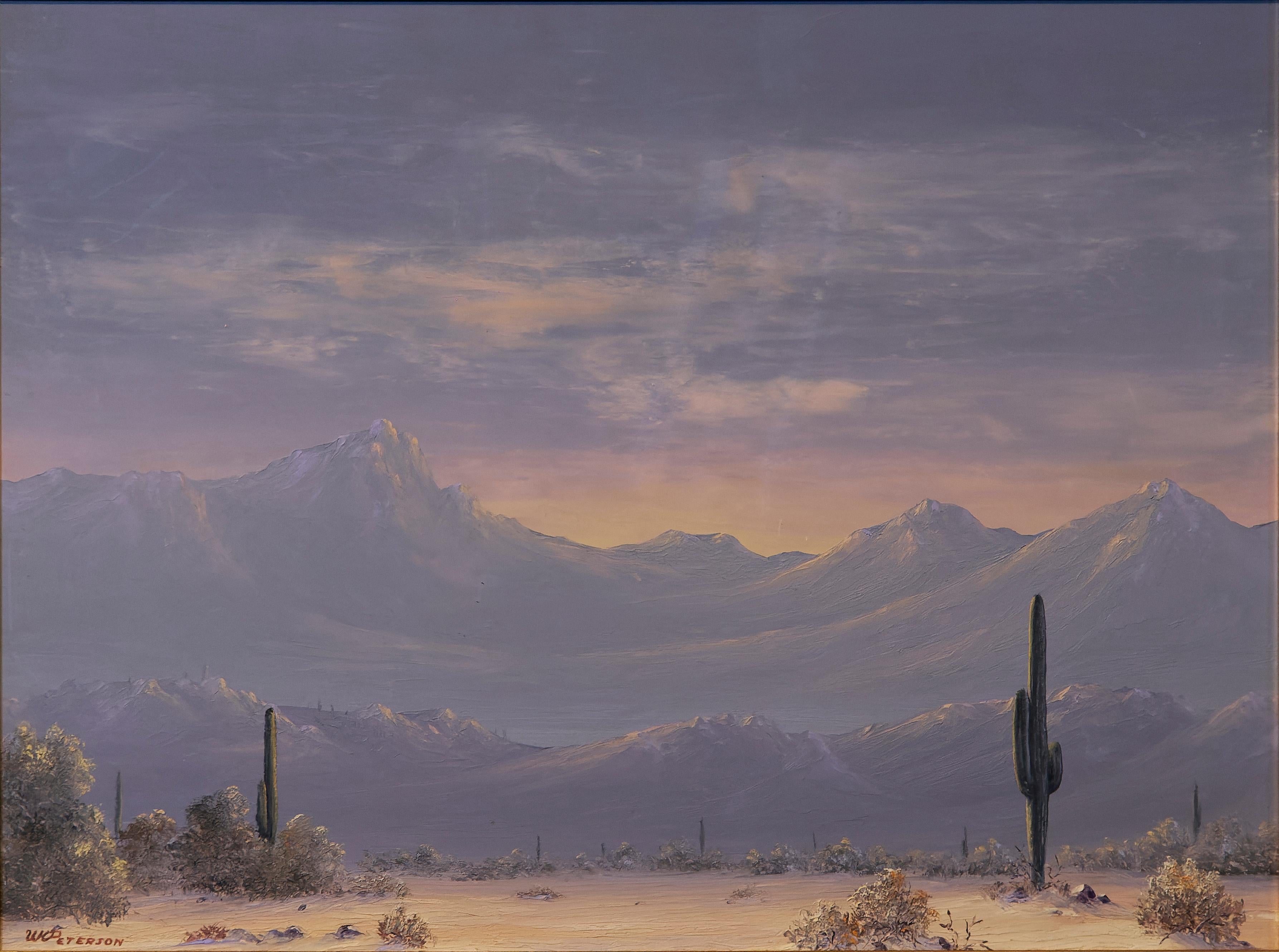 William K Peterson (1928-2013) Desert Landscape Painting For Sale 1