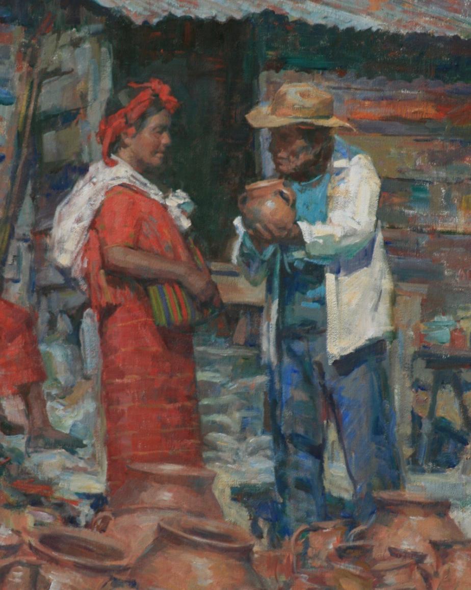 Guatemaltekischer Keramikmarkt  Frauen in Huipils  Handgefertigt von Kunsthandwerkern   Kultur im Angebot 3