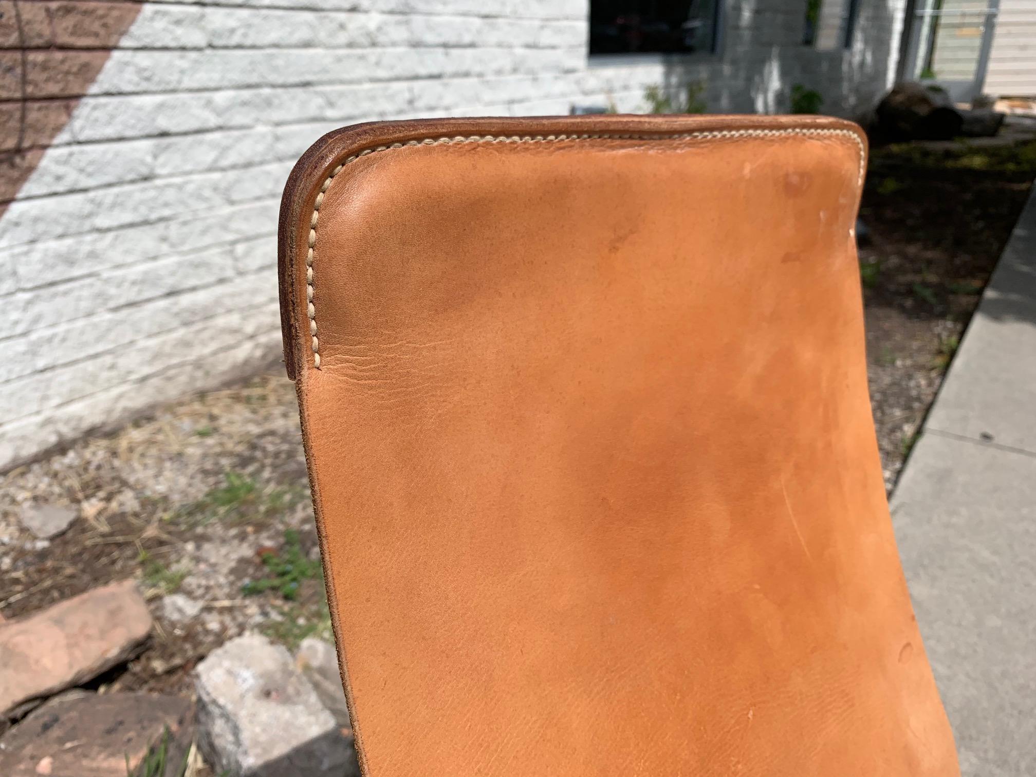 William Katavolos for Leathercraft Swivel Sling Lounge Chair 1