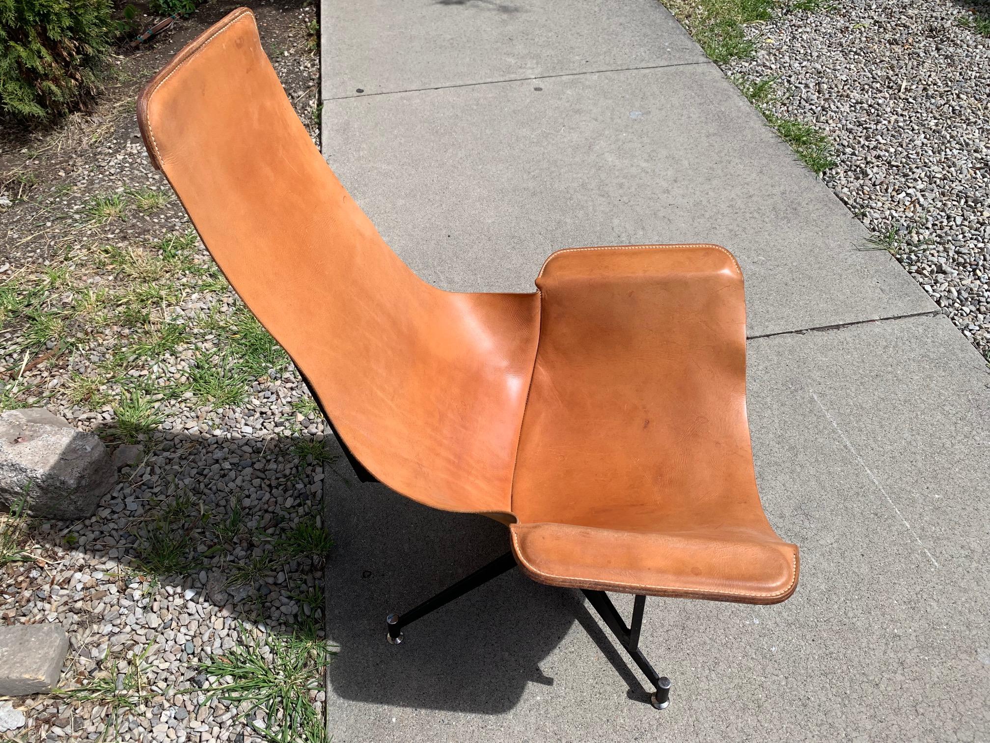 William Katavolos for Leathercraft Swivel Sling Lounge Chair 2
