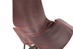 William Katavolos for Leathercrafter Leather and Iron Sling Chairs