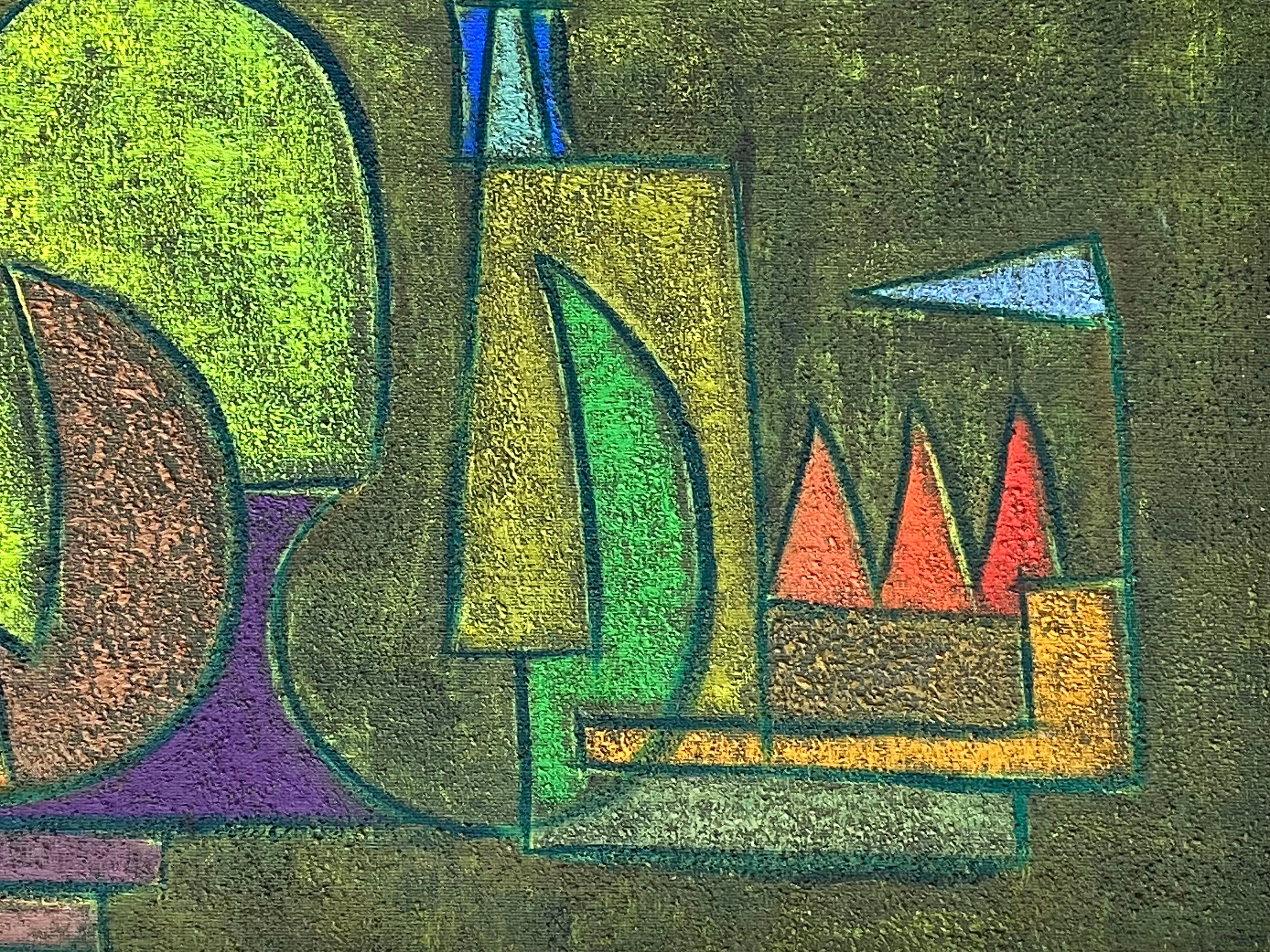 “Abstract Sailboats” - American Modern Painting by William Katz