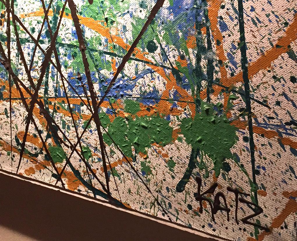 Omaggio a Jackson Pollock, grande dipinto espressionista astratto di William Katz in vendita 1