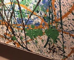 Homage to Jackson Pollock, Large Abstract Expressionist Painting by William Katz