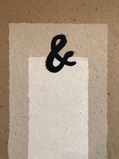 Ampersand (&) Abstract Geometric Silkscreen on Handmade Kenzo Paper