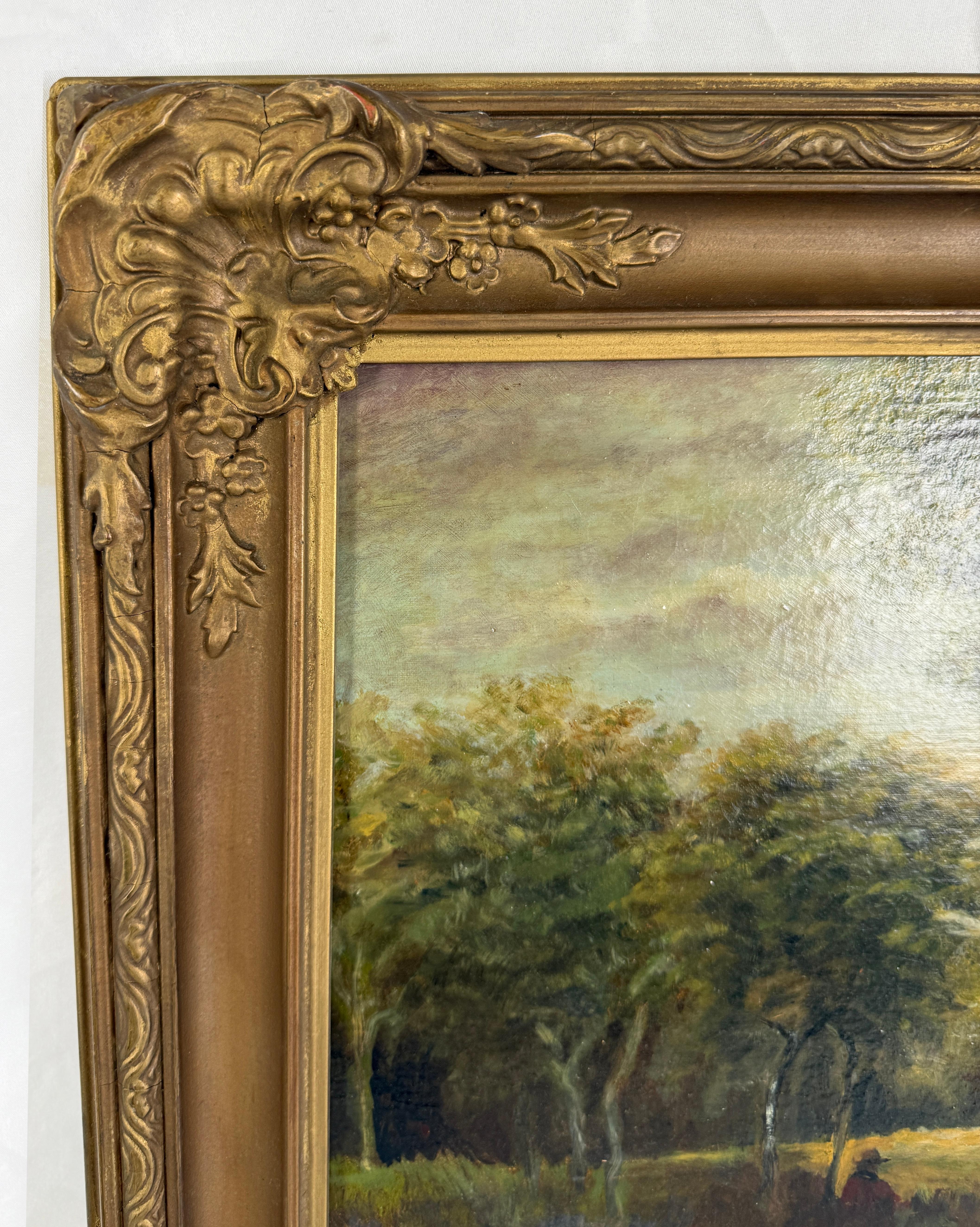 Artistics Sitting by the stream Paysage tonaliste du 19e siècle par William Keith en vente 3