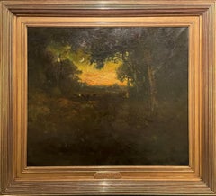 "Last Light, Landscape at Sunset, " William Keith, California Tonalist, Forest